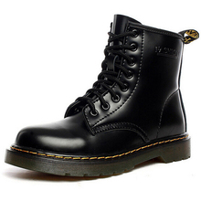 Martin 100% Genuine Leather Brand Designer Handmade Women Men flat shoes Plus Size 44 2016 ankle boots fur snow botas chaussure