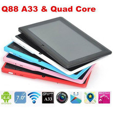 7 inch Quad Core Android Tablet PC Q88 Allwinner A33 Android 4 4 8GB Dual Cameras