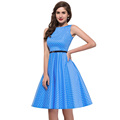 Womens plus size Audrey hepburn Vintage Rockabilly Dresses Summer style Retro 50s 60s robe Dress Swing