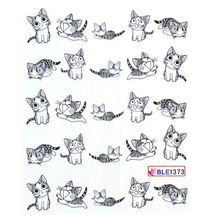 Cat pattern design water transfer Nail Art Stickers Decals For Nail Tips Decoration DIY Decorations Fashion