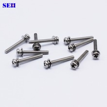 100pcs M2.5*20 Cross Recessed Round Head Combination Screw For Electronic Machinery Communication Equipment