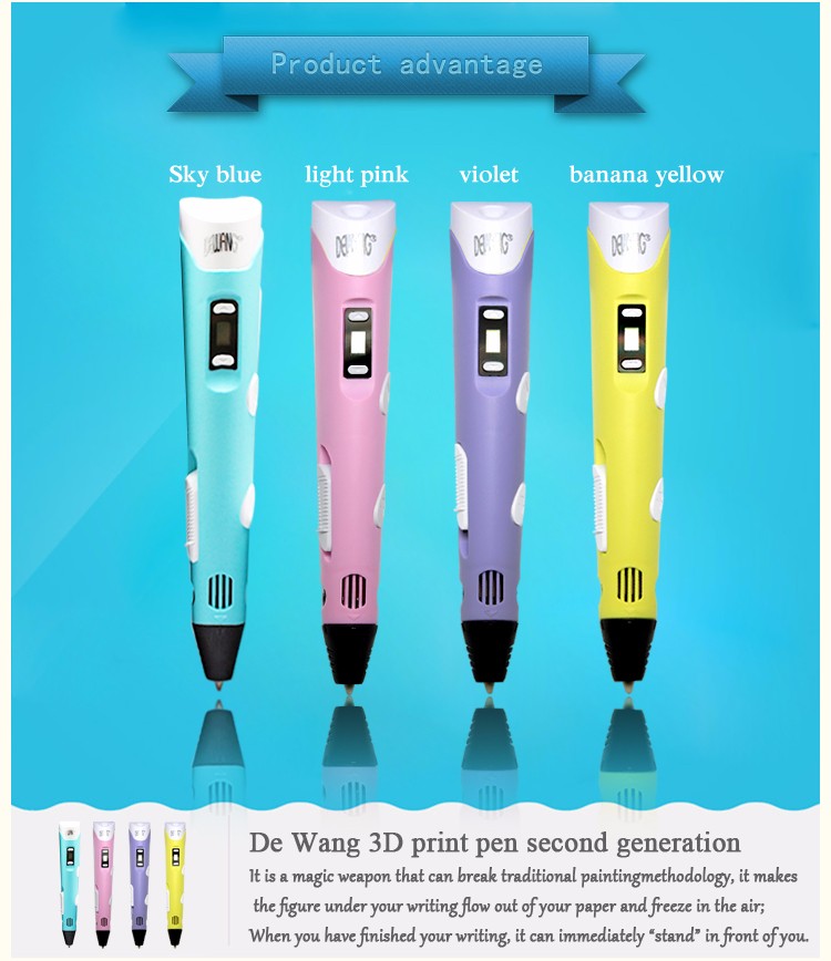 2015 DEWANG Brand Fantastic 3d pen 3d drawing pen Second Generation Display Screen With 20 Color 5M ABS Filament Free Shipping 2015 DEWANG Brand Fantastic 3d pen 3d drawing pen Second Generation Display Screen With 20 Color 5M ABS Filament Free Shipping