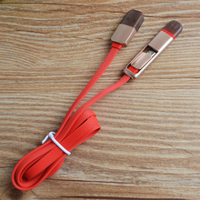 1M Micro IOS 2Port In One Line USB Cable Adapter For iphone5 5s 6 6p LG