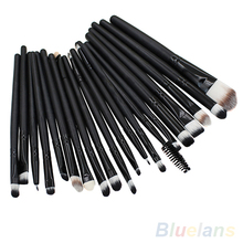 20 Pcs Pro Makeup Set Powder Foundation Eyeshadow Eyeliner Lip Cosmetic Brushes 8TRB