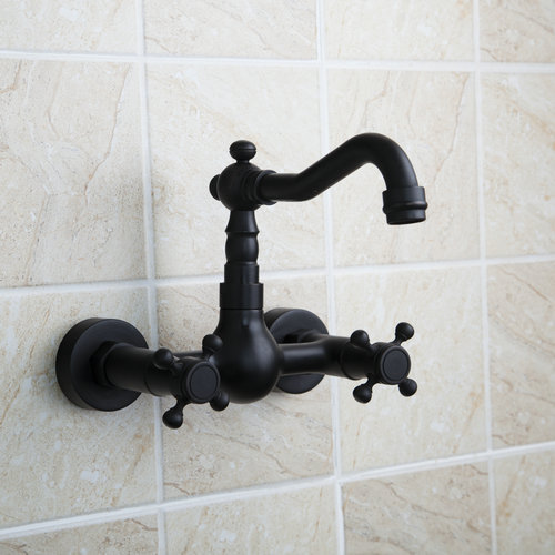 Kitchen Swivel Spout Wall Mount Oil Rubbed Black Bronze 97111 Bathroom Basin Sink Vessel Bathtub Torneira Tap Mixer Faucet