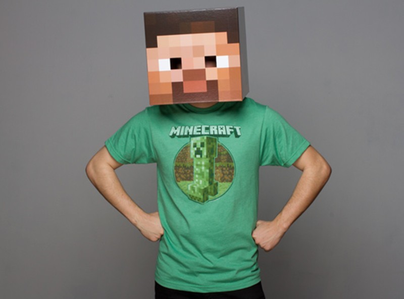 Маска стива из minecraft