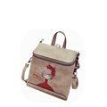 Cute Cartoon Girl Print Backpack Fashion Fresh Style Sweet Small Bag Dual purpose Bag Designer Hand