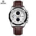 MEGIR Men Quartz Chronograph Multifunction Waterproof Genuine Leather Hot Sale Casual Watches Military Watches Relogio Masculino