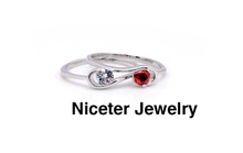 NICETER AAA Top Quality 1pc Free Shipping Ruby Transaprent Swiss Cubic Zircon Diamond Ring For Women
