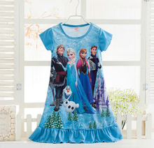 Girls Kids Pyjama Nightie Dress Cartoon Sleep Wear Nightgown Pajama Nightie Princess Dress 9Colors Baby Bedding Sleeping Dress