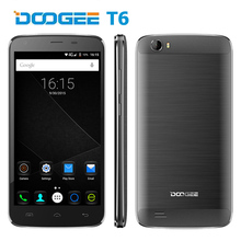 Original DOOGEE T6 5.5inch 4G LTE Mobile Phone Android 5.1 MTK6735 Quad Core 2GB 16GB 8.0MP IPS HD 6250mAh Battery Smartphone