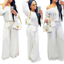 family matching outfits Siamese trousers High-grade summer jumpsuits Stomacher whith belt pants casual plus size pants Women
