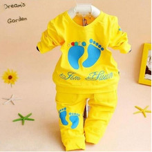 2015 New 2PCS set baby clothing 100 Cotton brand New Long Sleeve 0 2 years old