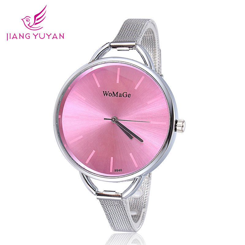 2015 New Bracelet Watch Women Fashion Big Dial Steel Watch Band Luxury Ladies Watch