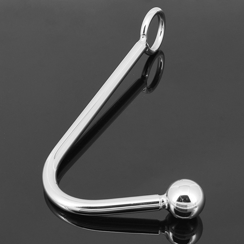 Stainless Steel Solid Anal Hook Use With Rope Sex Slave Master Sex Butt Plug Butt Stopper 6070