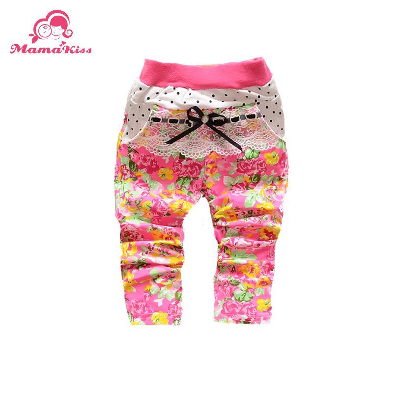 The autumn of 2014 new Korean baby girls child with printing dot knit pants Leggings B106