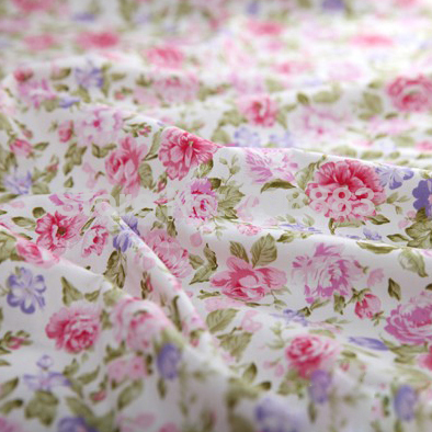 1 meter Pink Roses 100% Cotton Fabric for bedding set clothing sewing quilting Cloth patchwork 160cm/ 63