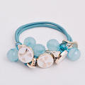 2016 Korean temperament fresh wild new head rope cute jelly color crystal beaded headdress durable synthetic