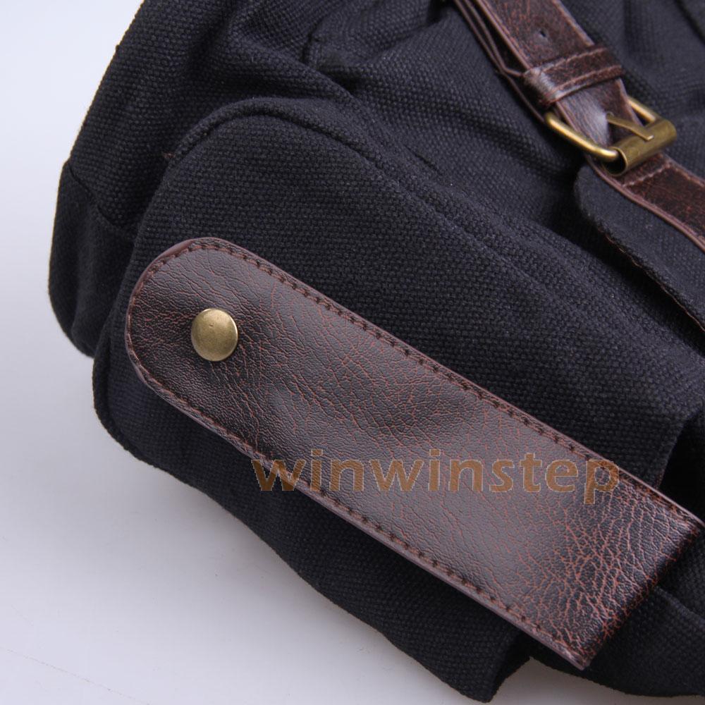 BS#S Korea Style Women Multi-pocket Canvas Cross Body Shoulder Bag