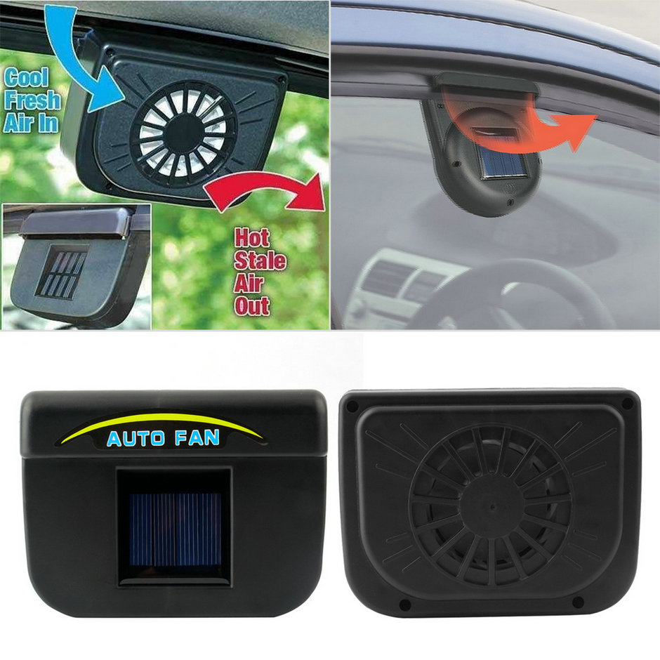 High Quality 1pc Solar Power Car Window Fan Auto Ventilator Cooler Air Vent Vehicle Ventilation