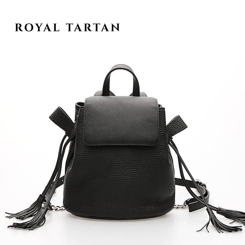ROYAL font b TARTAN b font Genuine leather Luxury Famous Brand designer women backpack girls school