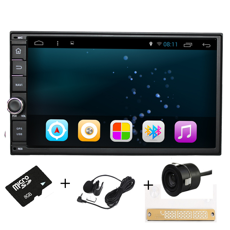7 "2Din 1024*600 Android 4.4 Автомобиль Кран Tablet PC 2 din Universal для Nissan Gps-навигации BT Радио Стерео Аудио Плеер (Без DVD)