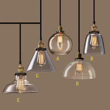 Nordic Vintage GlassPendant Lamp American Country Kitchen Lights Fixtures Modern Edison Industrial Luminaire 110v 220v Lighting