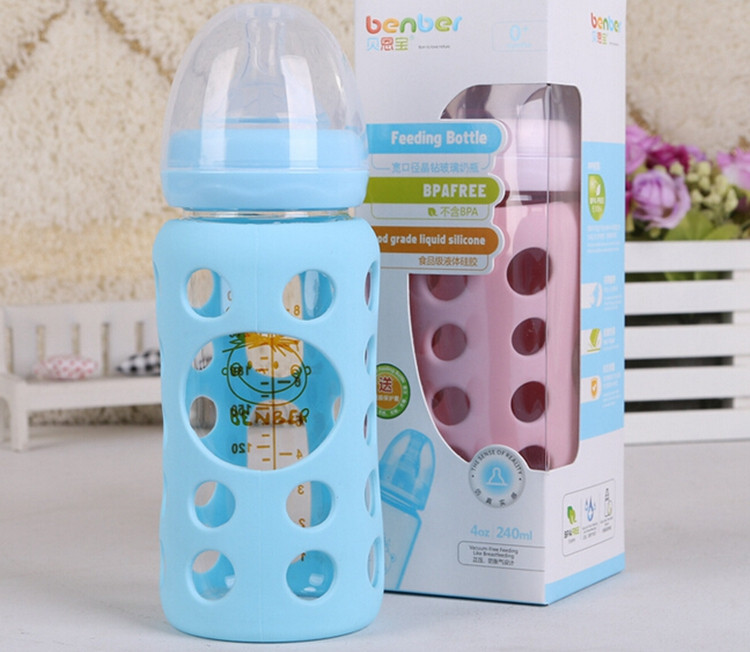 Glass Baby Feeding Bottle Nursing Milk Bottle Nuk Anti High Temperature Copo Infantil Breast-feeding Feeder For Boys Girls (3)