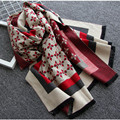 2016 Winter New Fashion Women Flower Style Blanket Scarf Female Cashmere Pashmina Scarf Shawl Warm Thick