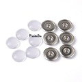 HOT Snap Button Cloth Garment Accessories Making Brass Cameo Jewelry Clear Glass Cabochons Platinum Clear Button