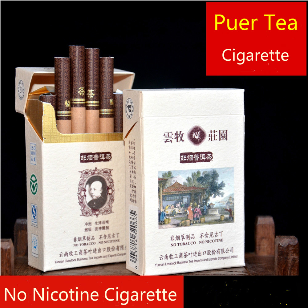 2016 новый бренд китайский чай натуральный чай пуэр дым сигарет потеря веса нет никотина для похудения здравоохранения зеленый продовольственной