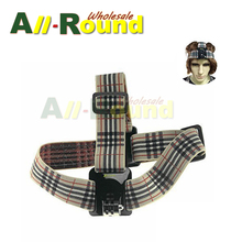 Excellent Shoot BB Type Burberry Stripe Sj4000 Sj5000 Adjustable Head Strap Original Retailing Packing For Gopro 1/2/3 Plus3+