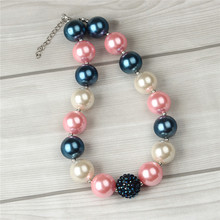 5Pcs Fashion Colorful Chunky Gumball Bead Bubblegum Necklace 37cm Kids Chunky Beaded Necklace Bubblegum Jewelry for