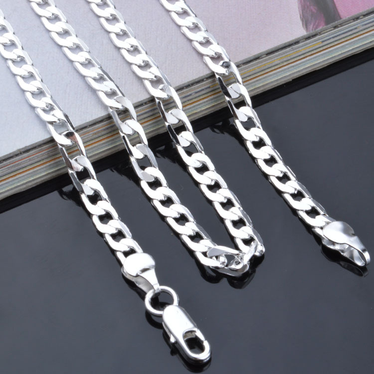 Men&#39;s Figaro Chain Necklace Men Fashion Cheap Silver Plated Jewelry-in Chain Necklaces from ...