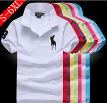 2015 Big Horse New Polo Ralph Men Cotton Mens Polo Shirts brands Short Sleeve Classic solid Plus size XXXL have 13 colors