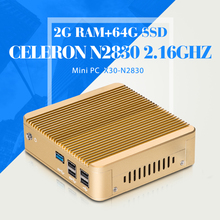 Mini PC Linux N2830 2G RAM 64G SSD WIFI Ubuntu Linux 12.04 Small Computer Case Support Hd Video Thin Client