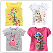 OneToo 2-10 years baby Girl t-shirt big Girls tees shirts children blouse big sale super quality 100% cotton kids summer clothes