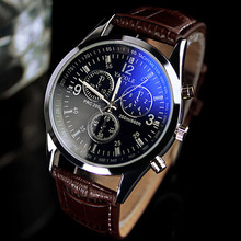 Luxury High Quality Black Brown Genuine Leather Quartz Business Dress Wrist Watch Wristwatches for Men Male Stainless Steel Dial