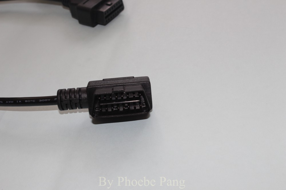 2015 New Design OBD 2 OBD OBDII OBD-II OBD2 M to 4F Right Angle 16 Pin Extension Male to 4 Female Connector Cable (6)