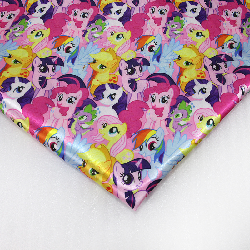 46344 50*140CM horse satin fabric for Tissue Kids Bedding textile for Sewing Tilda Doll, DIY handmade materials