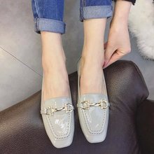 zapatos mujer 2016 New Fashion slip on patent leather Shoes Women Flats Spring Comfortable loafers Shoes #H18