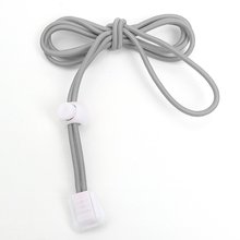 NEWBRAND Shoe Laces Elastic Shoelace Running Sports 110cm 1pair Light Gray