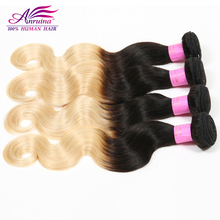 Grade 7A Ombre Malaysian Virgin Hair Body Wave 1B613 Platinum Blonde 2 Tone Ombre Hair Extensions