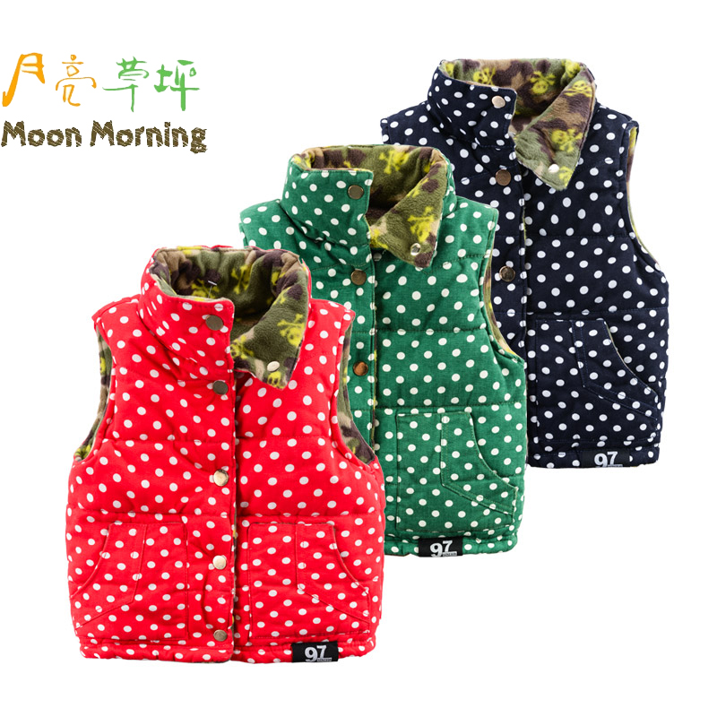 Moon Morning Spring Autumn Winter Kids Vest Dot Pr...