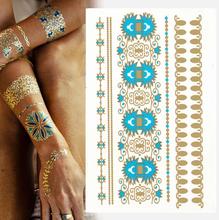 1pcs 799 designs High Quality flash tattoo sticker henna tattoo flash temporary tattoo summer style gold
