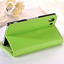 Imitaion Leather Case With Plastic Holder PU Flip Wallet Cover For Sony Xperia Z L36H L36i