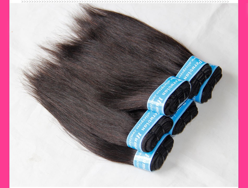 Unprocessed Peruvian Virgin Hair Straight 6pcs Lot Peruvian