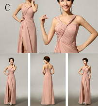 Cheap Custom made Mix style long Split Bridesmaid Dresses colors wedding dress Prom Dress party dress