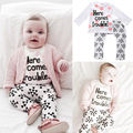 Lovely Baby Girls Boys Long Sleeve Tops T shirt Pants 2PCS Outfits Set Costume