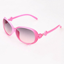 Bow Decoration Children’s Sunglasses Lovely Boy Girl kids Design UV Protection Goggles Sun Glasses Large Plastic Frame Glasses